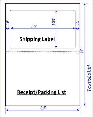 1000sheets  Integrated Labels(7-1/2''x4-1/3'') Self Adhesive 