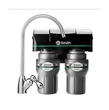 AO Smith 2-Stage Under Sink Clean Water Faucet Filter - Carbon Block Drinking...