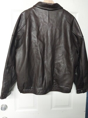 WILSONS LEATHER ジャケット XL VTG Wilsons Leather Men's Brown Leather Zip Jacket Sz XL RN 69426