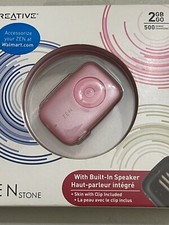 Creative Zen Stone 2 Gb Wma Mp3 Media Player W/ Built-in Speaker Pink Collectibl
