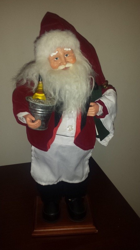 SANTA (SERVING SANTA IN WAITERS UNIFORM)