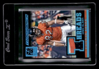 2014 Elite Throwback Threads Prime #17 Greg Olsen Jersey /20 - NM-MT ACTUAL SCAN