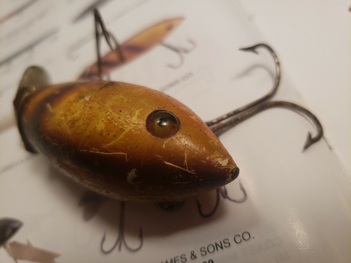 Antique 1920 Heddon Baby Crab Wiggler 3 1/8 Antique 1920 Heddon Baby Crab Wiggler 3 1/8