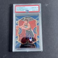 2020-21 Panini Select #100 C.J. Elleby Signed Card PSA 10 Slabbed Trailblazers