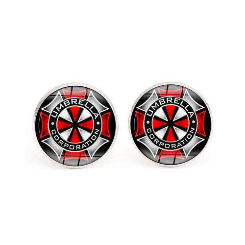 Umbrella Corporation Logo Cufflinks Resident Evil Movie T Virus Racoon City Film - Picture 2 of 2