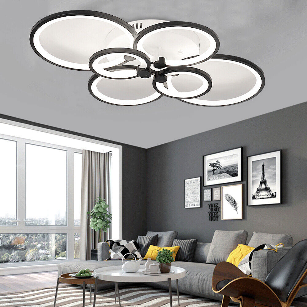 Modern 6-heads Acrylic Chandelier Light LED Ceiling Lamp for