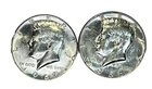 {Lot of 2} 1967-P &1968-D 40% SILVER Kennedy BU/AU JFK Half Dollar 50c Coins