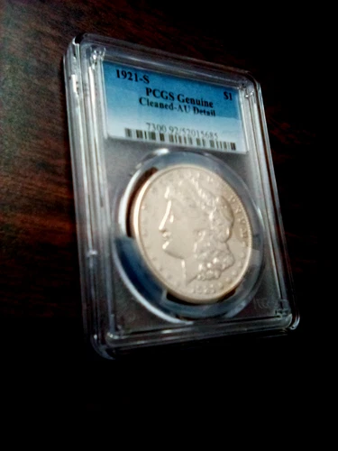 1921-S PCGS Genuine Cleaned-AU Detail $1