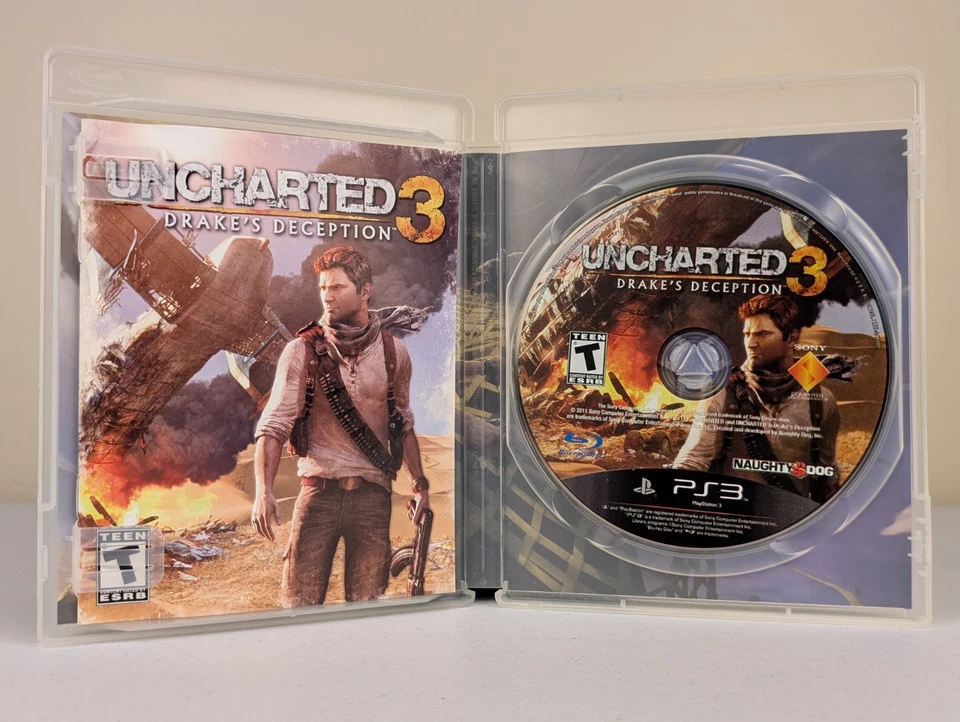 Uncharted 3 Drake's Deception(PlayStation 3 PS3)➡️CIB - Tested - Near Mint 📀! - Image 3 of 4