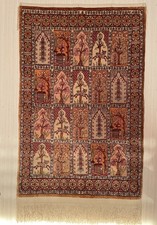 Orientteppich Türkei Kayseri Reine Seide 78 cm x 50 cm Mit Zertifikat