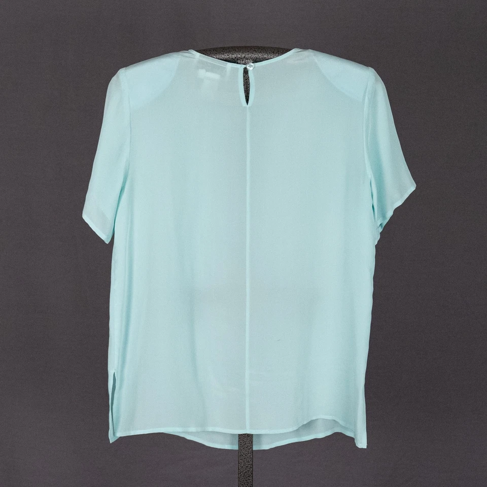 Blusa De Colección Diane Gilman Libélula Con Cuentas de Seda MEDIANA Lentejuelas Transparentes Fairycore Foto 3 de 4