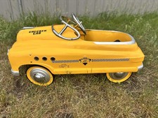 Antique Vintage-Taxi Cab Metal Pedal Car