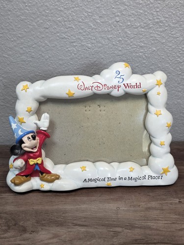 Walt Disney World Mickey Mouse Sorcerer 25th Anniversary Ceramic Picture Frame