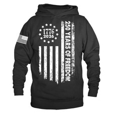250 Years of American Independence Day US Flag 4th of July Patriotic Hoodie