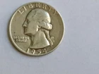 1954-s Silver Washington quarter.