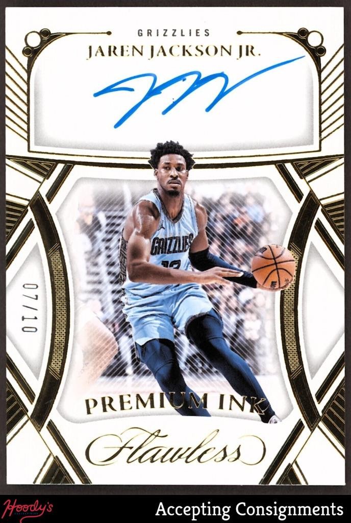 2023-24 Panini Flawless Premium Ink Gold Jaren Jackson Jr. AUTO 07/10 Grizzlies