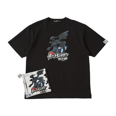 Pokemon Center original White Game Package T-Shirt in Pouch Zekrom Unisex L