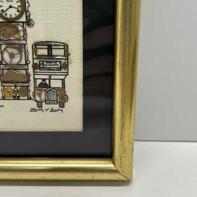 L Kersh London Scene Horological Collage Gold Framed Watch Parts