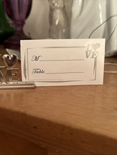 50 LOVE Wedding Placecard/Photo Holders, Silver, NEW!