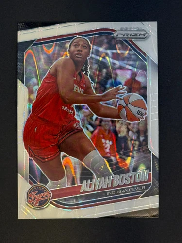 2025 Panini Prizm WNBA Aliyah Boston White Seismic Prizm #75 Indiana Fever