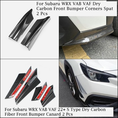 For Subaru WRX VAB VAF Front Bumper Corners Spat/Front Bumper Canard Dry Carbon