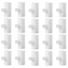20 Pack Chicken Waterer PVC Tee Fittings - Fully Automatic for Threaded Chick...