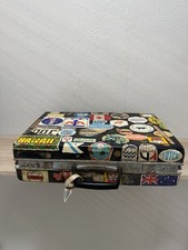Vintage Samsonite Suitcase- Loaded W/ Hotel & Airline & Other Travel Stickers