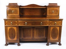 Antique Edwardian Sheraton Revival  Mahogany Sideboard  19th C