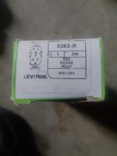 Leviton 5362-R, 20 Amp Red Receptacle,