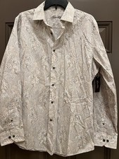 Tasso Elba Men  s Paisley Dress Shirt Long Sleeve Button Front NWT Macys