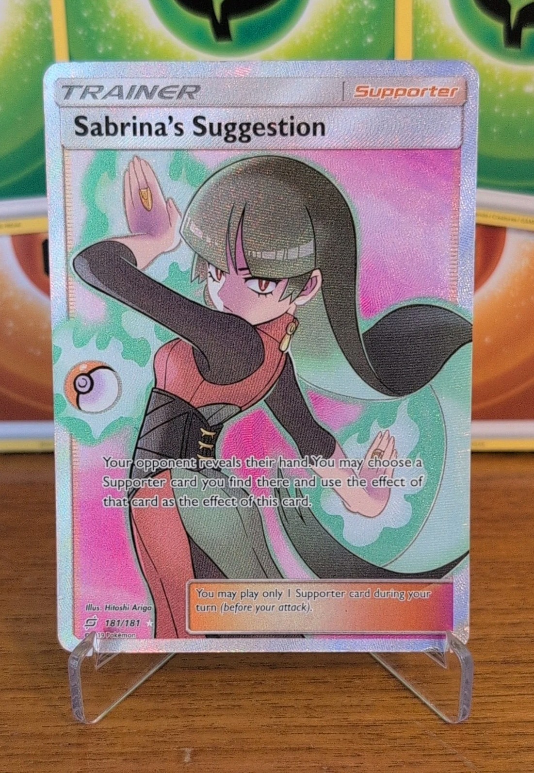 The Pokémon Company Sabrina's Suggestion Secret Rare 181/181 Team Up FA Holo EN