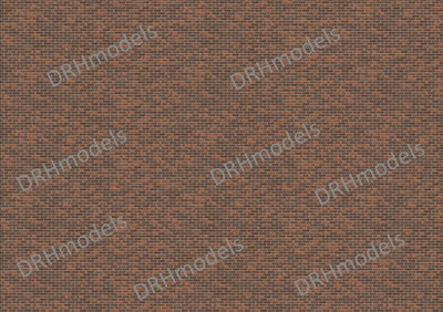 Rote Backsteinmauer A 1:43 3x A4 matt Papier Stickerbögen Garage Szene Diorama.