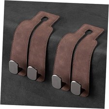 Car Purse Hook, Car Seat Hooks for Headrest, Car Hooks for Purse Brown-2 Pack