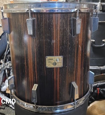 VINTAGE SONOR 80S SIGNATURE EBONY 15X15 TOM DRUM HEAVY BEECH GERMANY PLAYERS