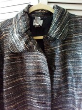 Chico's Ladies Multi-Colored Tweed Jacket Size 2 US12/Large 