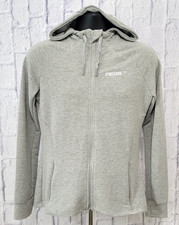 Gymshark Full Zip Hoodie Womens Size L Gray Active Minimal Jogging Trendy EUC
