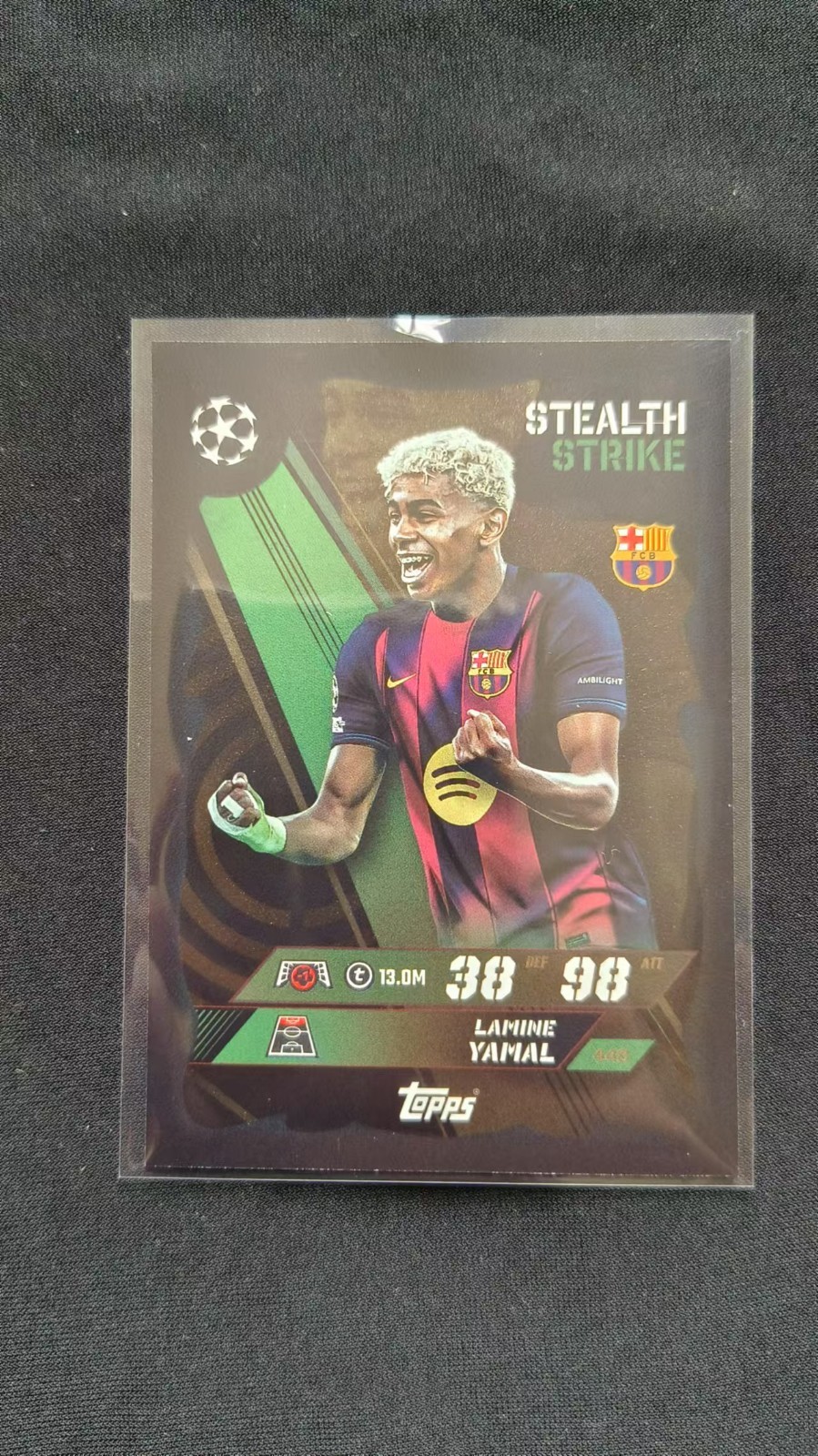 2025-26 Topps UEFA Stealth Strike Lamine Yamal #448