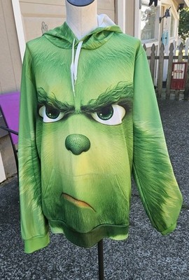Grinch 2X Hoodie Unisex Green Fun Festive Holiday Top