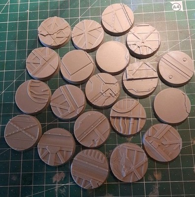 10Stk. 32mm Sci-Fi Base Rund für Tabletop Miniaturen Games Workshop Necromunda