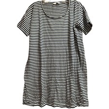 Everlane Navy White Nautical Stripe Short Sleeve Size Medium Mini Dress