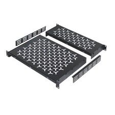 1U Rack Shelves 2-Pack , 1 PCS 6" Deep Cantilever  1 PCS 12" Deep Cantileve...