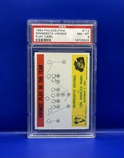 1964 Philadelphia #112 Minnesota Vikings Play Card PSA 8 Norm Van Brocklin