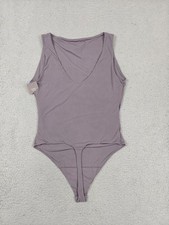 Auden Luxe Stretch Bodysuit Womens 2XL Purple Fully Lined Snap Crotch Tank Plus