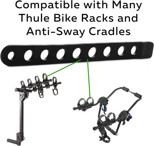 (6-Pack) Replacement Bike Rack Cradle Straps .49" Ladder-Style 1/2", Black  - Foto 3 di 5