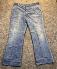 Wrangler Vintage Men  s 42 Long USA Made Straight Leg Work Jeans Light Denim