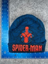 Spiderman Far From Home Marvel Beanie Toque Youth Red Blue Knit Web 100 Acrylic