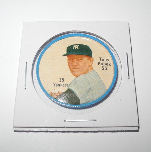 1962 Salada Tea Baseball Coin Pin #18 Tony Kubek New York Yankees Near Mint