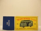 Orig. D Box-1962 MOKO Lesney Matchbox No.34 'VOLKSWAGON CARAVETTE'---see photos