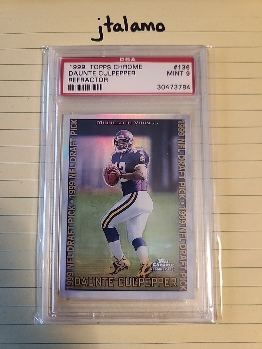 1999 Topps Chrome Rookie Refractor -  Daunte Culpepper #136 Minnesota Vikings