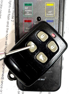 keyless remote Command Start car alarm red LED 4 button starter transmitter fob